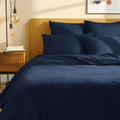 Taie d'oreiller satin pur coton bio Signature Bleu Marine / 65X65 déclassé - LN066