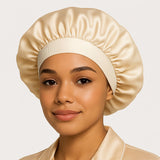 Bonnet de nuit en soie