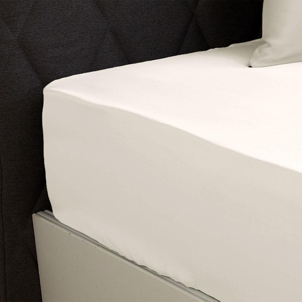Drap housse en soie de mûrier ivoire
