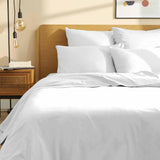 Housse de couette satin pur coton bio Signature Blanc pur / 140X200 déclassé - LN103