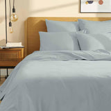Housse de couette satin pur coton bio Signature Bleu Charron / 240X220 déclassé - MS142