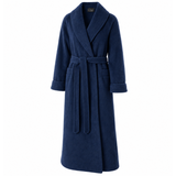 Robe de chambre croisée col châle poignets revers