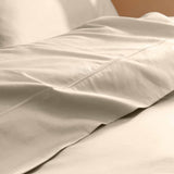 Drap plat satin pur coton bio Signature Sable / 180X290 déclassé - MS158