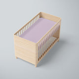 Drap housse bébé satin pur coton bio Signature Pétale / 60X120 déclassé - LN090