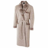 Robe de chambre laine des Pyrénées homme unie col écossais Label Naturel Sahara (10/11) / XL déclassé - MS304