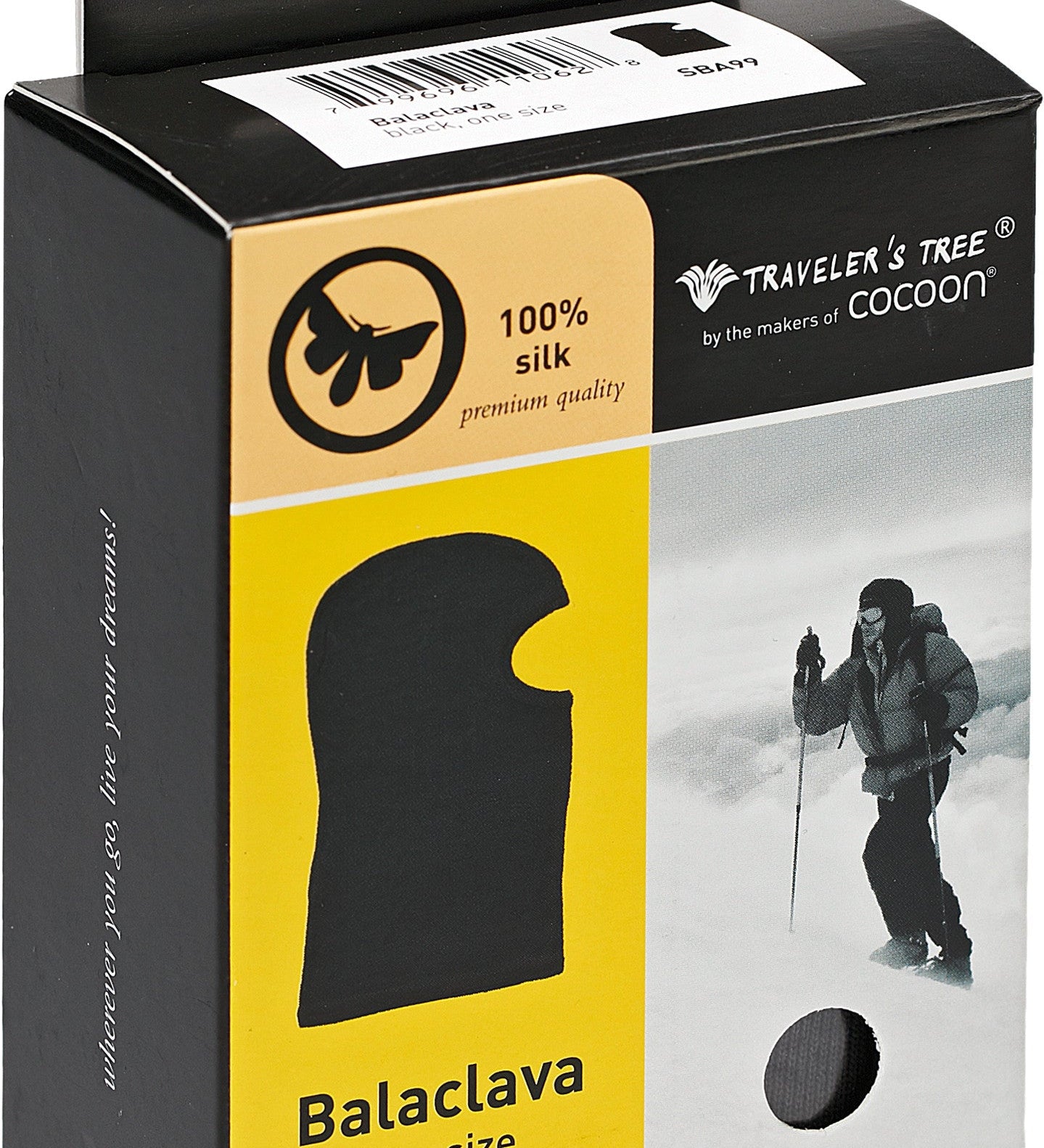 Pasamontañas de seda - Travelers Tree Packaging