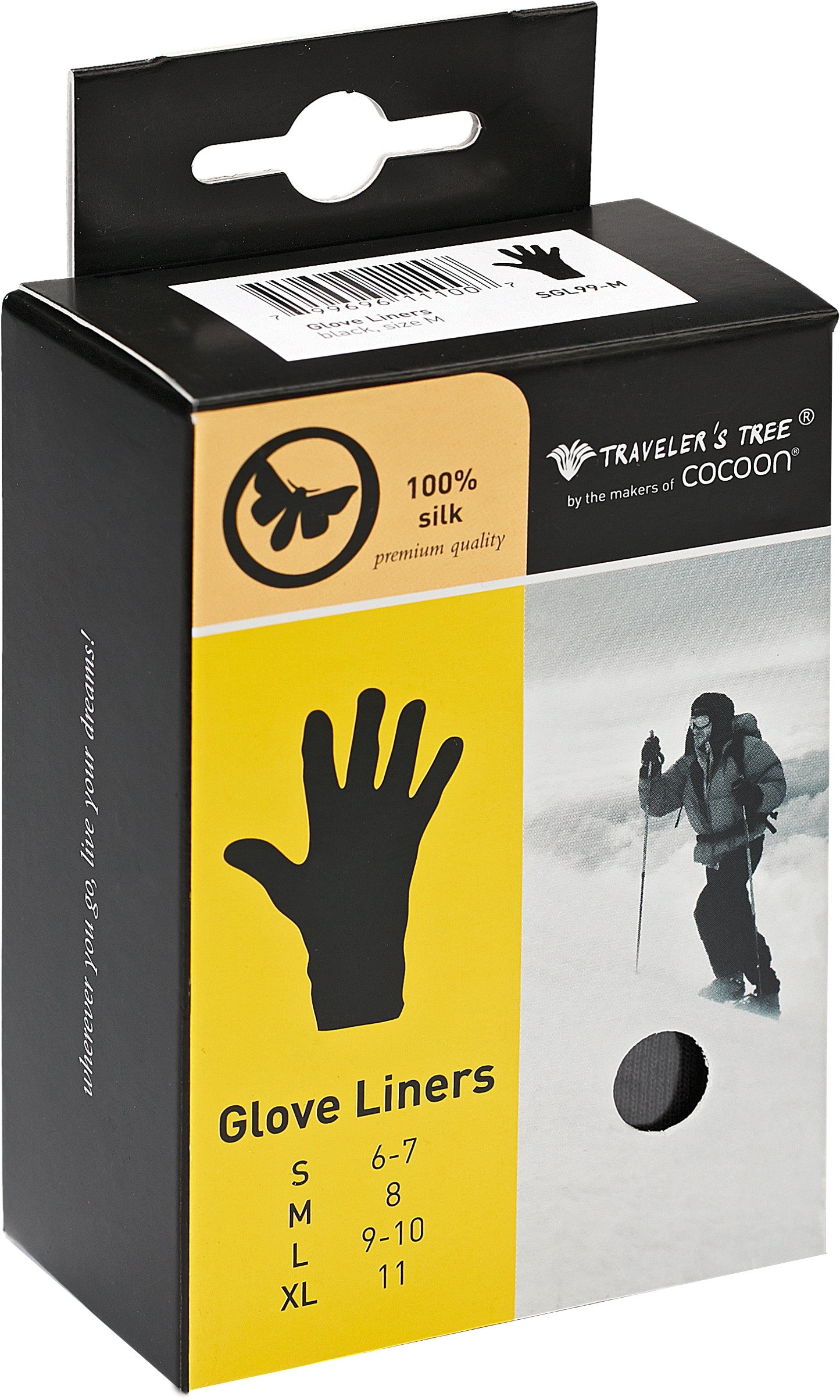 Silk gloves, undergloves - Travelers Tree Packaging