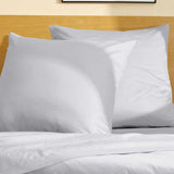 Taie d'oreiller satin pur coton bio Signature Gris clair / 65x65 déclassé - MS155