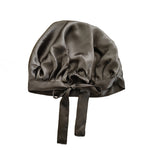 Gorro de dormir Charlotte con reverso de seda antracita