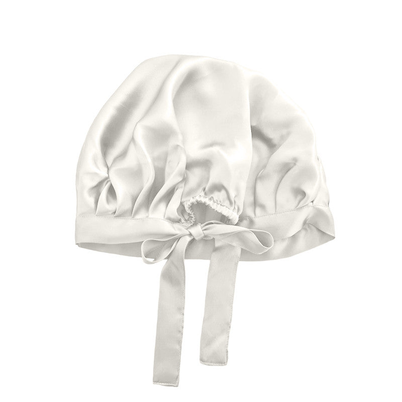 Gorro de dormir Charlotte con reverso de seda marfil