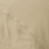 Taie d'oreiller en soie de mûrier 25 mommes avec volant caramel zoom