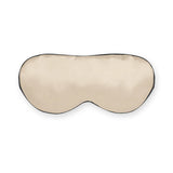 Caramel silk sleep mask with black border