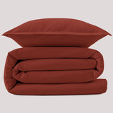 Housse de couette coton lavé Terracotta / 260X240 déclassé - LN095