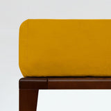 Drap housse coton lavé Curry / 160X200 déclassé - LN108