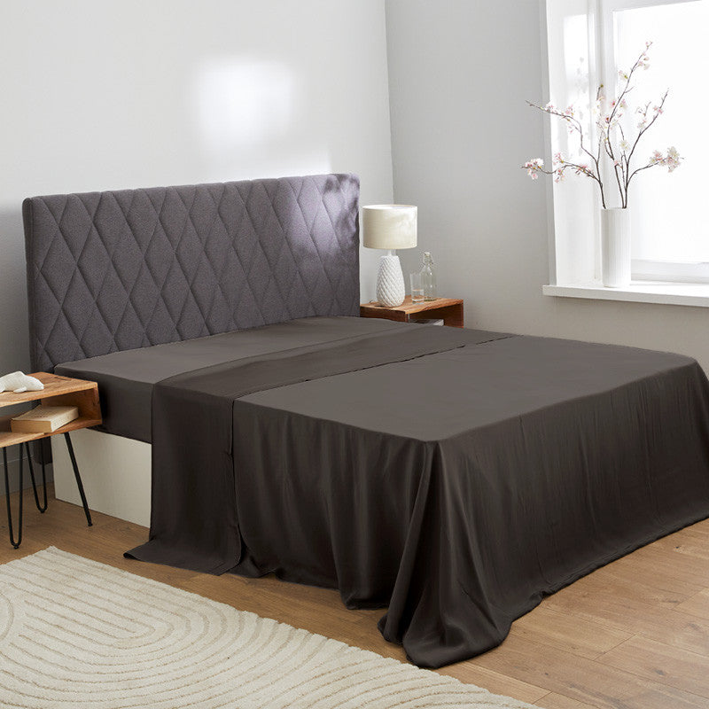 19 momme anthracite silk sheet