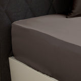 Fitted Sheet in anthracite silk 19 mommes