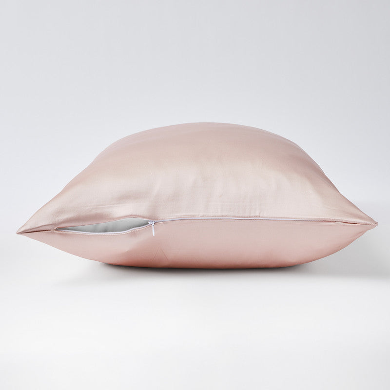 Pink edgeless pillowcase 19 mommes zip open