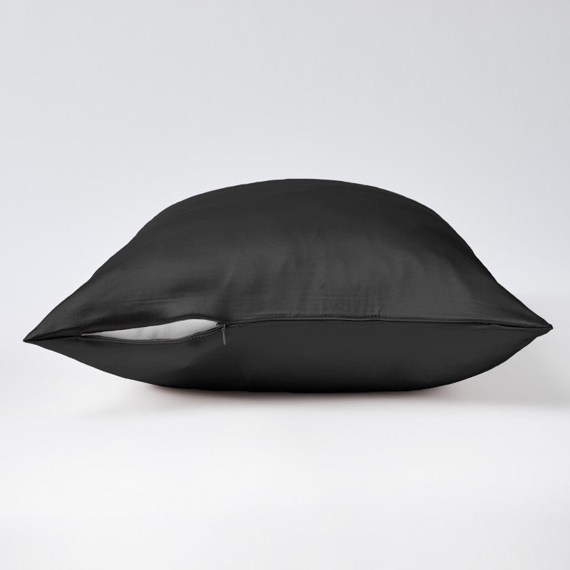 Black borderless pillowcase 19 mommes zip open