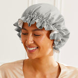 Bonnet de nuit en soie réversible - Label Naturel