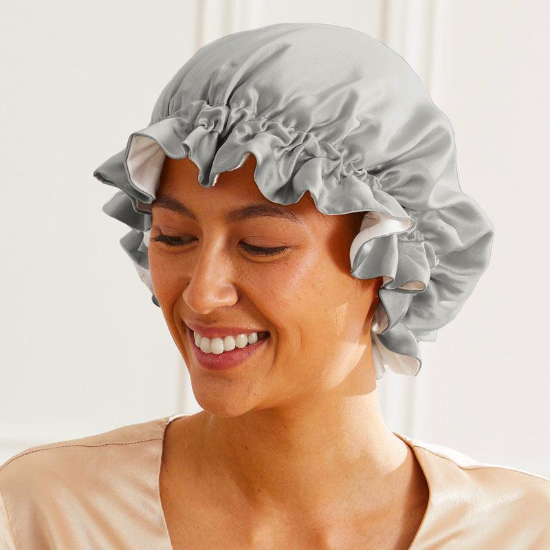 Bonnet de nuit en soie réversible - Label Naturel