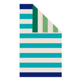 Drap de plage maxi rayures biface - Label Naturel