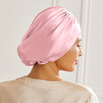 Silk turban Maison de la Soie pink back