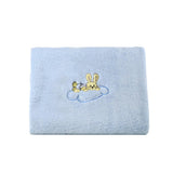 Couverture coton bébé toutes saisons 460g Bleu ciel / 120x150 déclassé - MS317