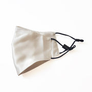 Mascarilla protectora de seda marfil