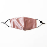 Masque de protection en soie rose extérieur