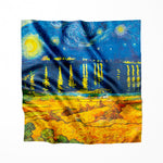 Foulard en soie de mûrier Van Gogh Champ de Blé