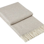 Plaid pure laine Mérinos & Cachemire Ossau uni - Label Naturel