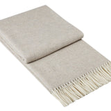 Plaid pure laine Mérinos & Cachemire Ossau uni Ossau uni Beige / 140X200 déclassé - MS311