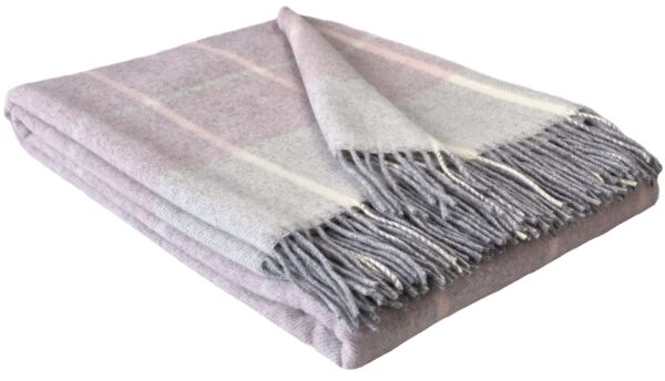 Plaid pure laine Mérinos & Cachemire Ossau carreaux