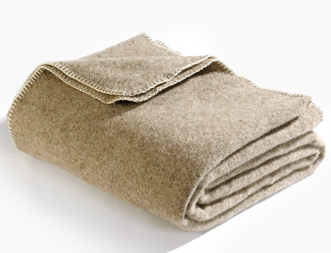 Couverture pure laine écologique 400g unie