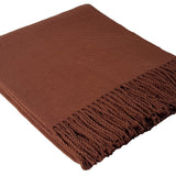 Plaid en coton Ayous Ayous Chocolat / 130X170 déclassé - LN120