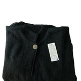 Grand poncho col tricot 100% laine des Pyrénées Noir (10/17) déclassé - MS303