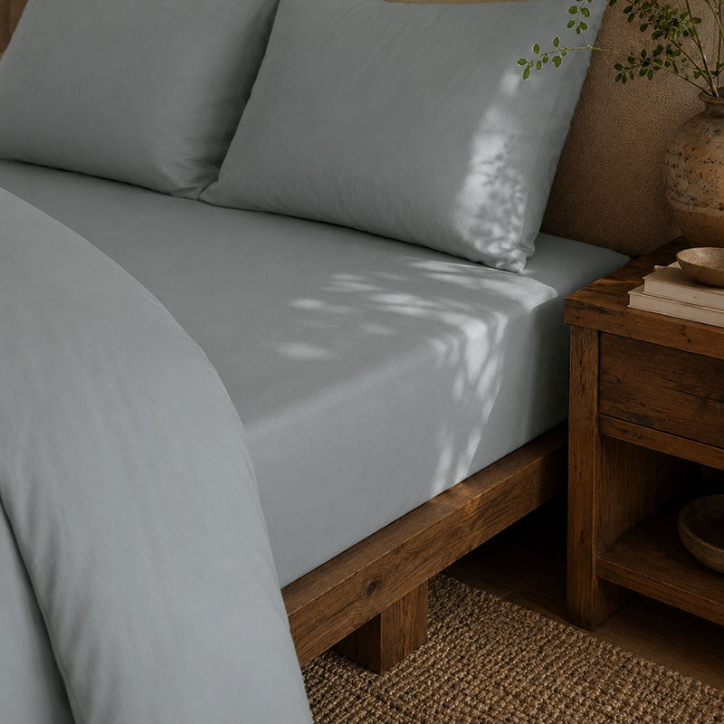 Drap housse percale de coton bio Canopée