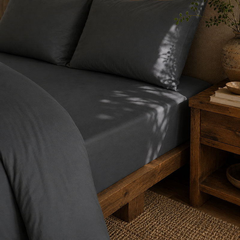 Drap housse percale de coton bio Canopée
