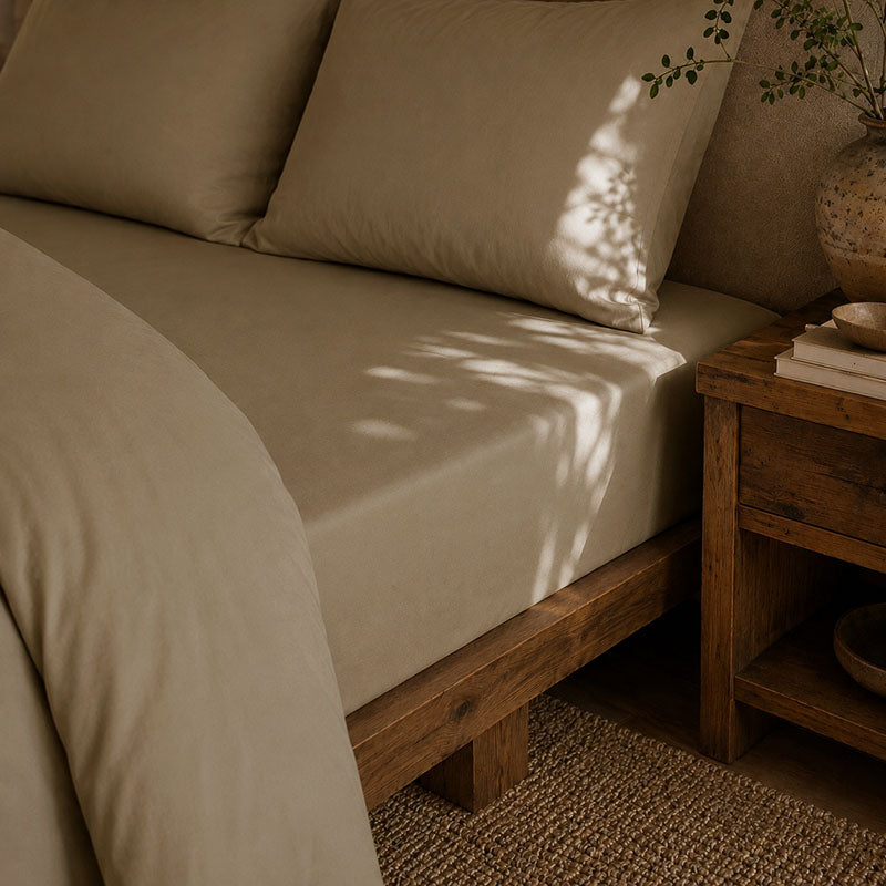 Drap housse percale de coton bio Canopée