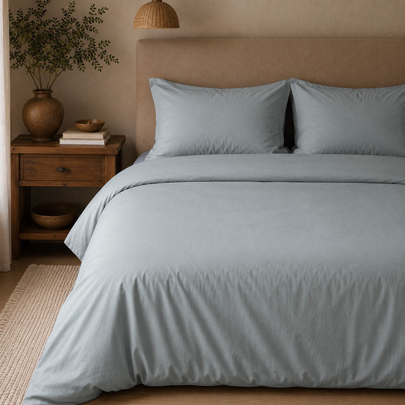 Housse de couette percale de coton bio Canopée