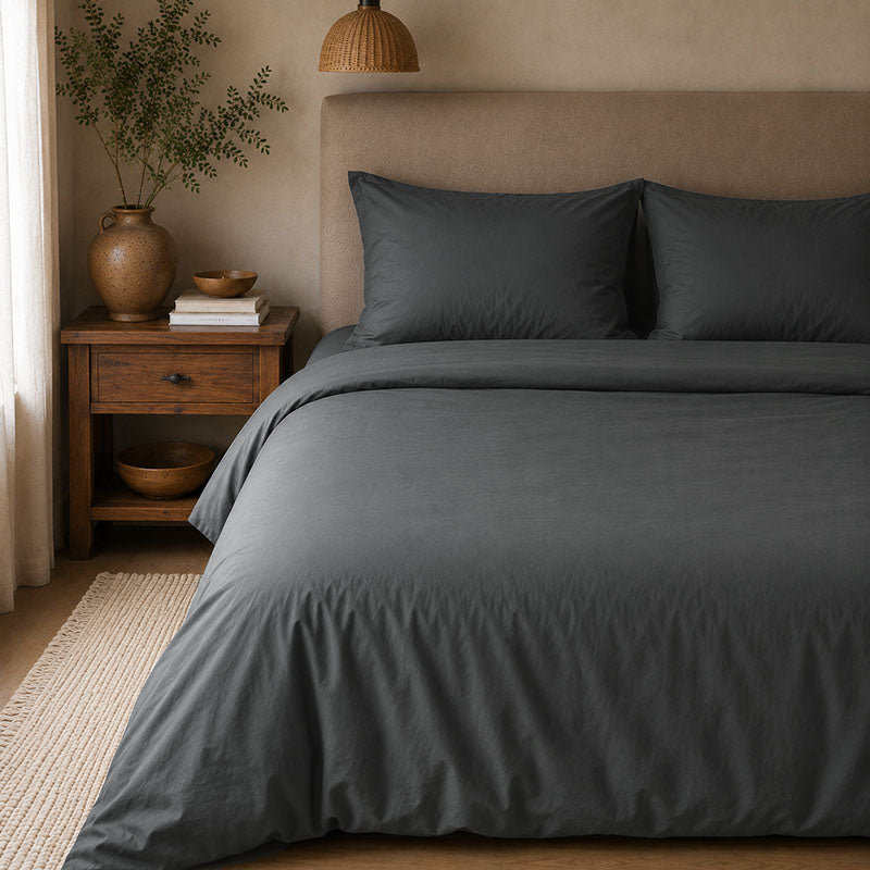 Housse de couette percale de coton bio Canopée