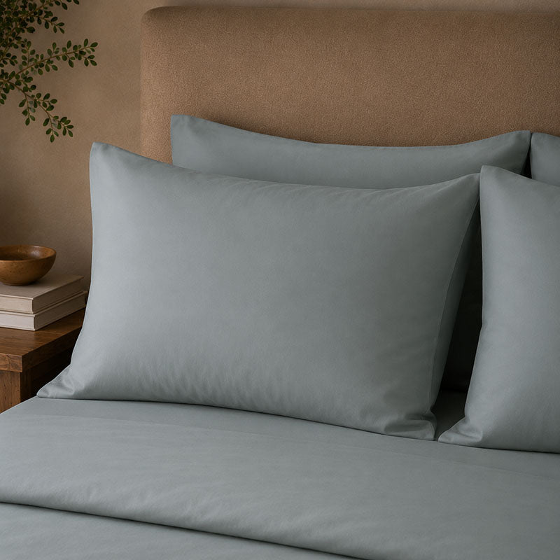 Taie d'oreiller percale de coton bio Canopée