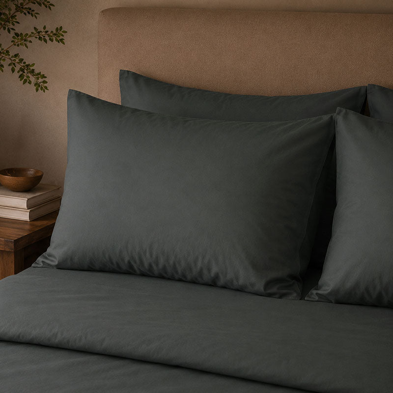 Taie d'oreiller percale de coton bio Canopée