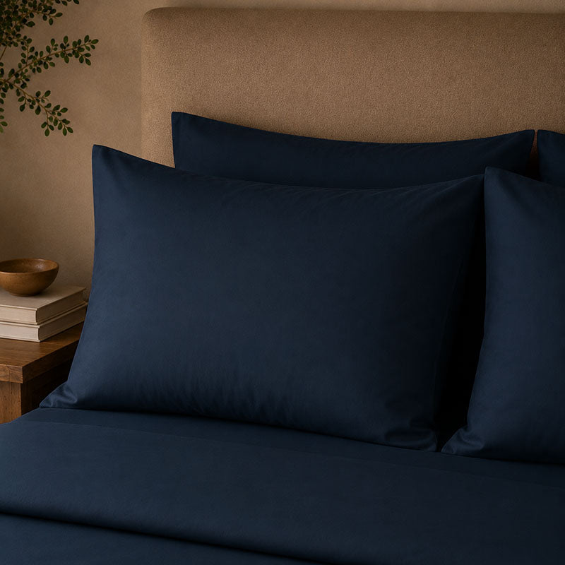 Taie d'oreiller percale de coton bio Canopée