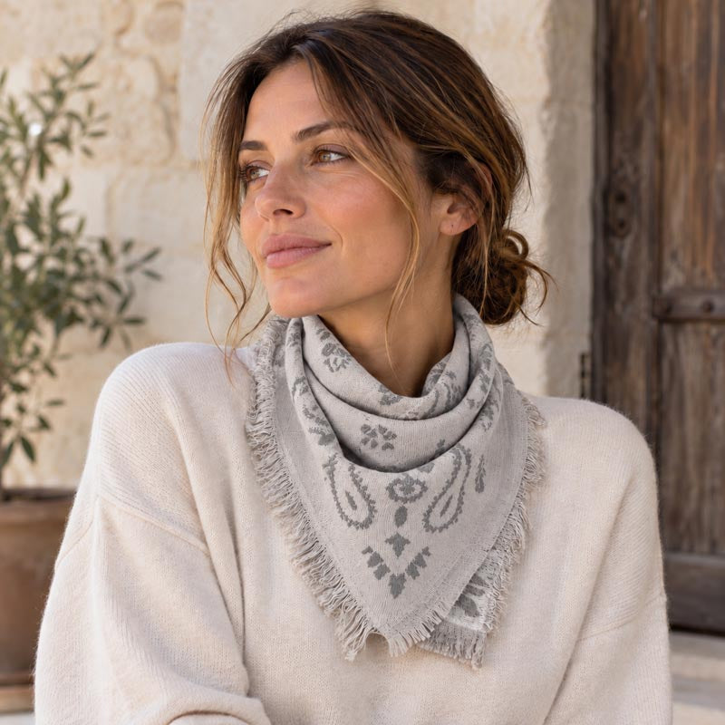 Organic cotton bandana made in France