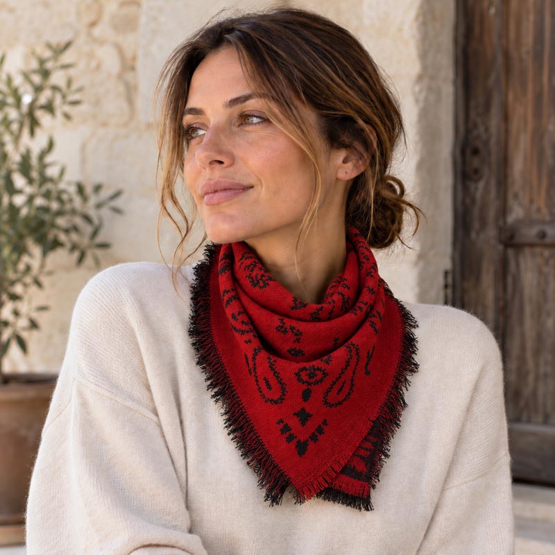 Organic cotton bandana made in France