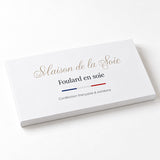 Carré de soie Noir confectionné en France 🇫🇷