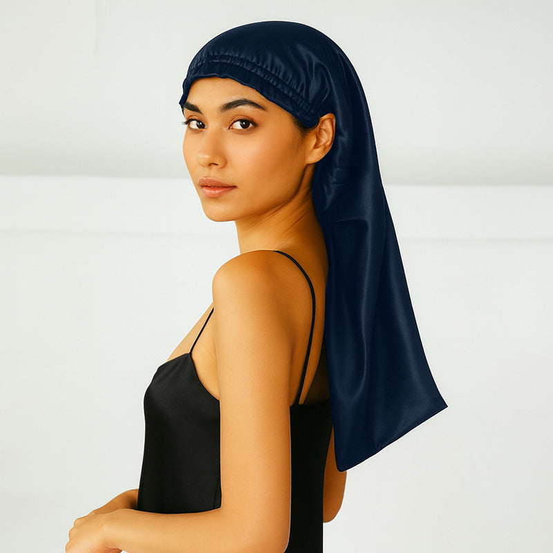 Long bonnet de nuit en soie