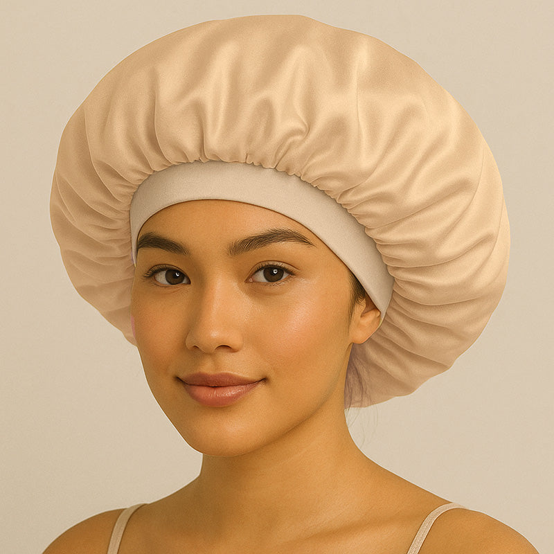 Gorro de dormir en seda con elástico ancho