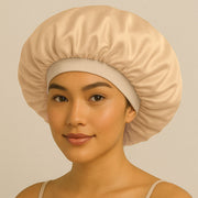 Silk night cap with wide elastic